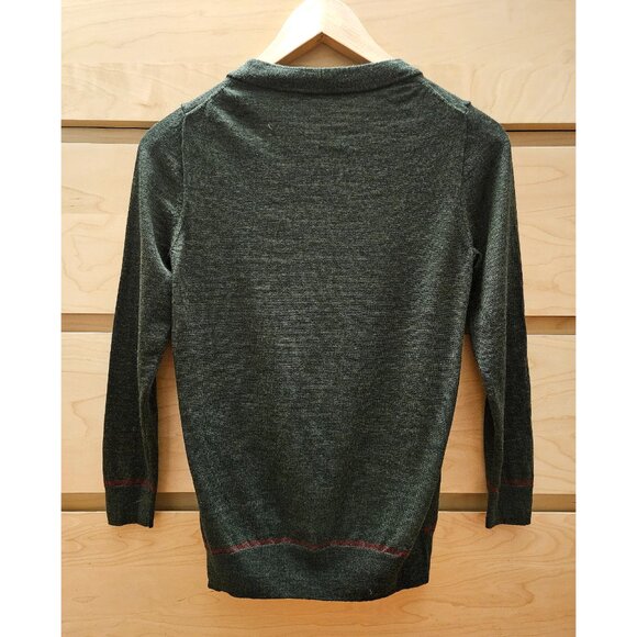 J.Crew Tippi Intarsia Green Cheetah Merino Wool Sweater Size Small - Picture 4 of 9